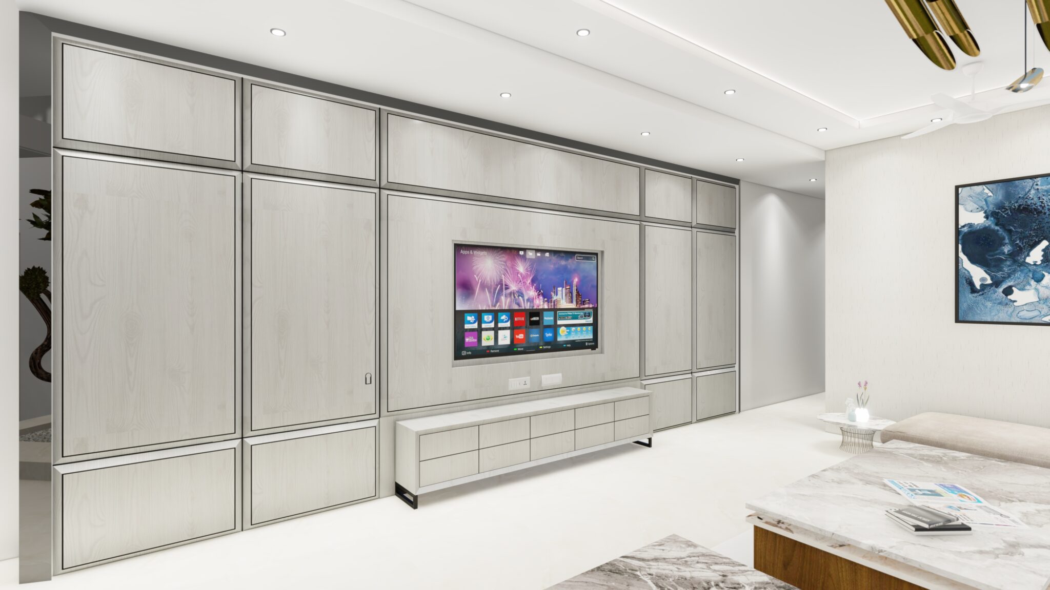 tv unit render_14 - Photo