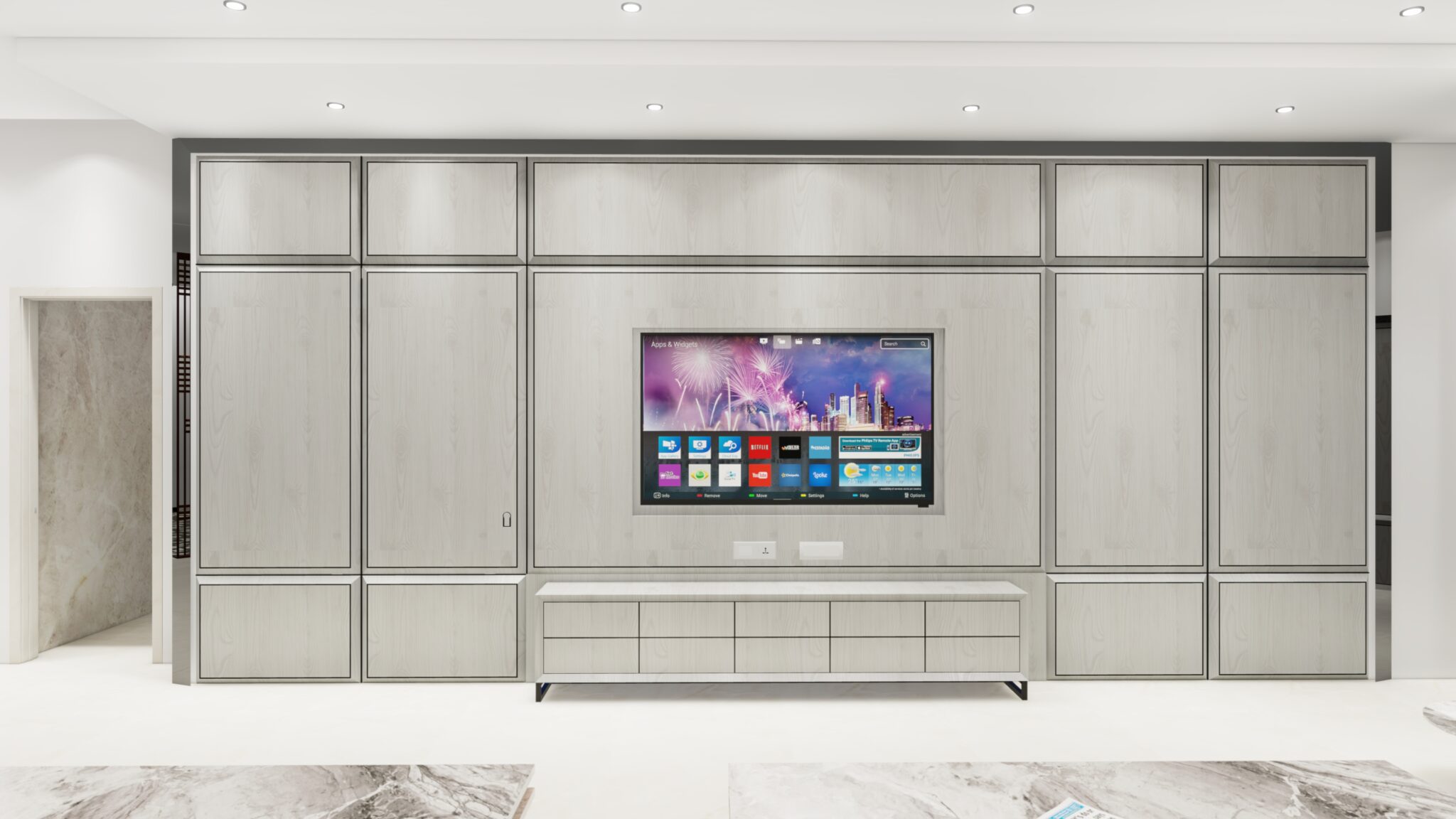 tv unit render_15 - Photo